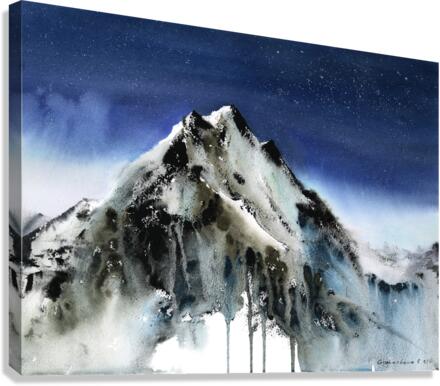 Watercolor mountains 2 Canvas Print