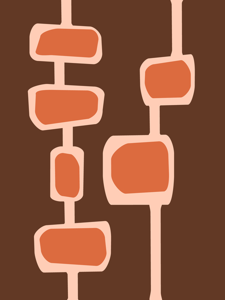 Connected forms - Minimal  Contemporary Abstract by Studio Grafiikka