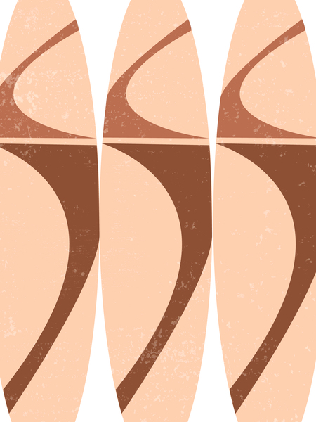 Surfboards stack - Minimal Abstract Print