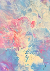 Abstract Pink Flowers Kim 1