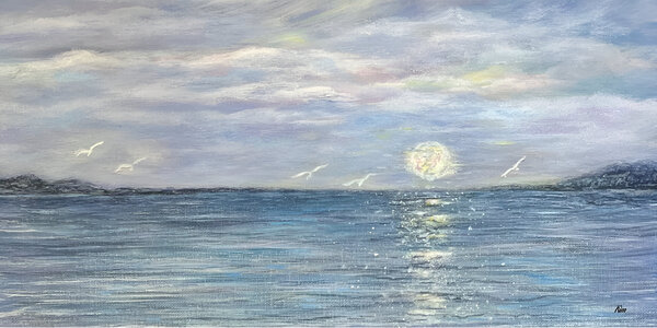 Moonlit Lake Kim 2 by Kim Ackerman