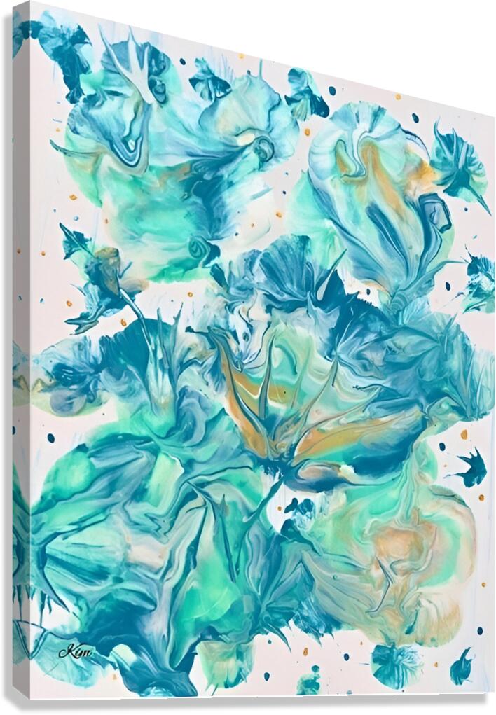 Abstract Teal Canvas Print