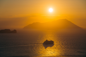 Sunset in Plaka Greece