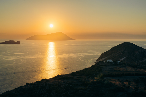 Sunset at Plaka Greece by Josh Woodman Photography