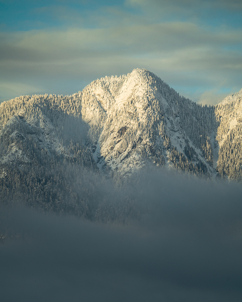 Crown Mountain Snow Capped by Josh Woodman Photography