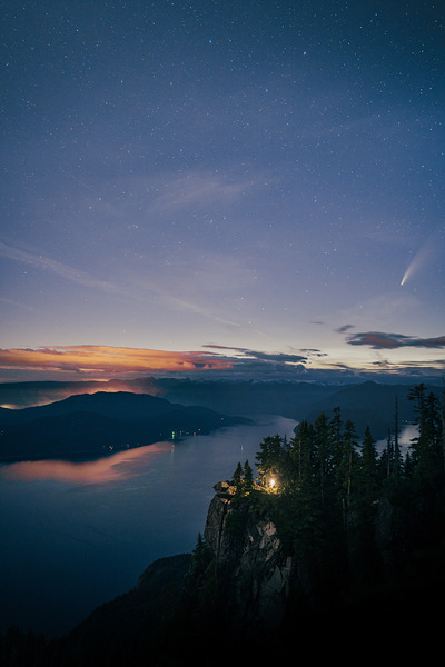 St Marks Summit & Comet Neowise Print