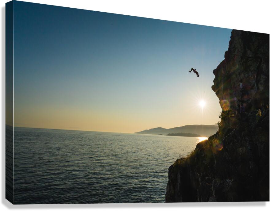 Lighthouse Park Cliff Jump Canvas Print