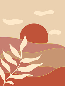 Earthy Boho Landscape Portrait