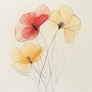 Elegant Simplicity Minimalist Line Art Flowers.pn