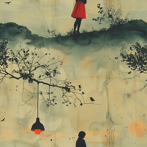 Serene Wilderness Abstract Landscape