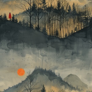 Silent Dawn Abstract Landscape