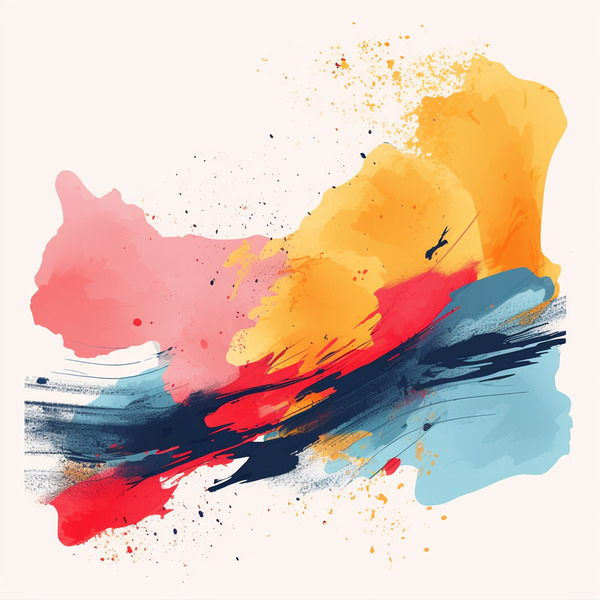 Chromatic Abstract Dance Print