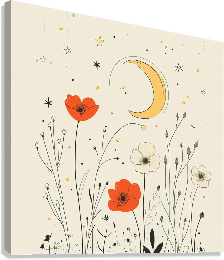 Naughty Lines in a Boho Wonderland Canvas Print