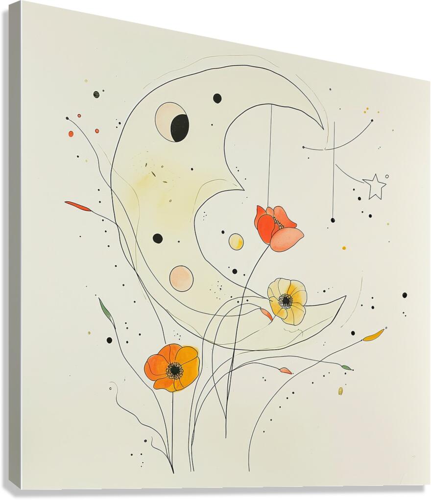 Muted Elegance Boho Lines Unveiled Canvas Print