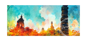 Ancient Temples Watercolor | Visual Sketches