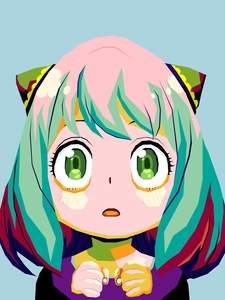 Anime spy x family special Anya Forger in wpap art