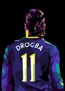 Didier Drogba in wpap pop art