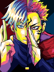 Anime Gojo X Sukuna in best seller special edition pop art