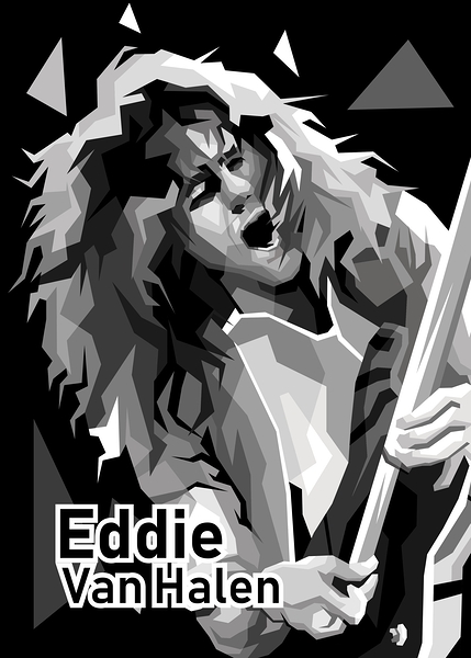 Special edition monocrome Eddie van halen Print