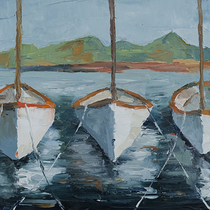 White Sailboats in Mallorca