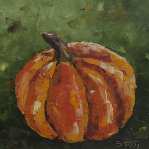 Small Pumpkin on Green