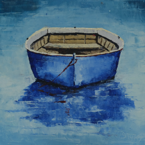 Blue Rowboat  Print