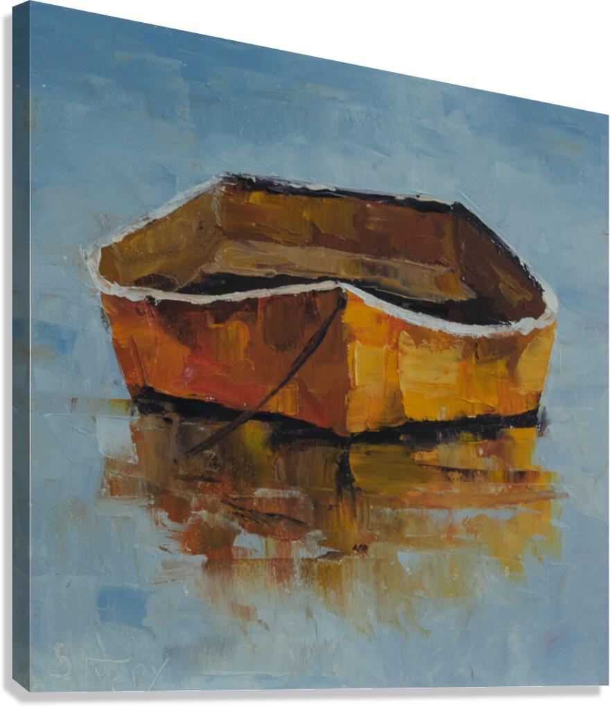 Yellow Rowboat  3  Canvas Print