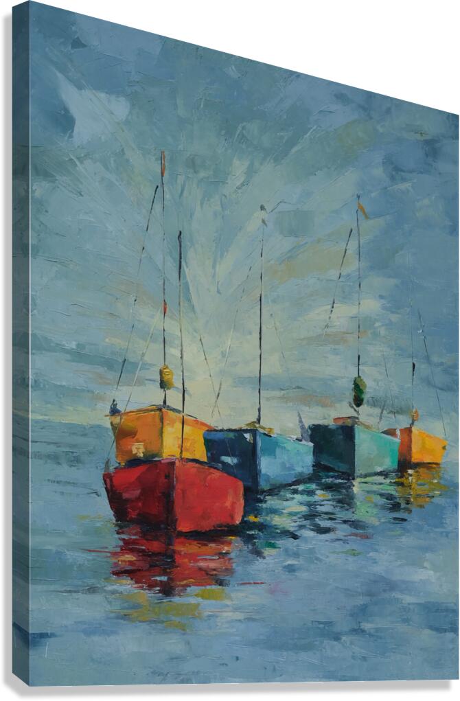 Colorful Boats  Canvas Print