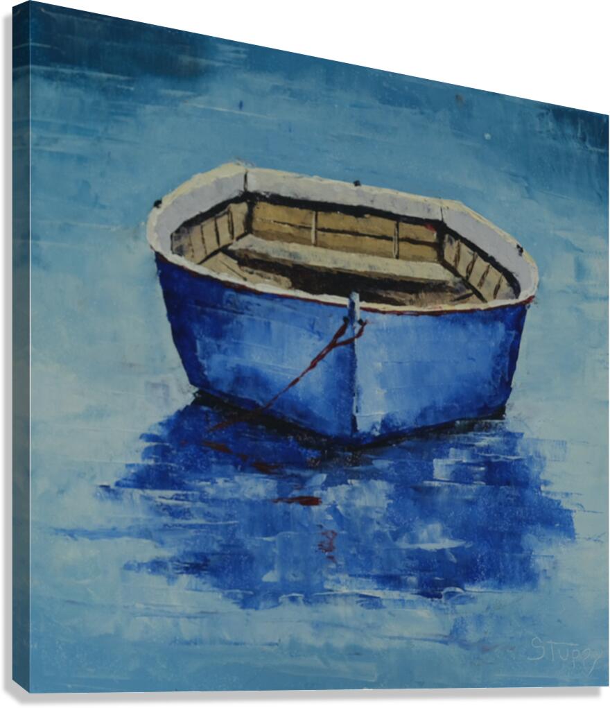 Blue Rowboat  Canvas Print