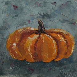 Pumpkin on Gray