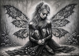 Lace Wings in the Moonlight – A Captivating Piece of Fantasy Art