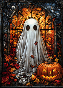 Stained Glass Ghost – Gothic Halloween 