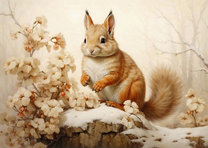 Squirrel in Snow