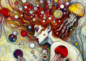 Abstract Mermaid - Enchanting Underwater Fantasy