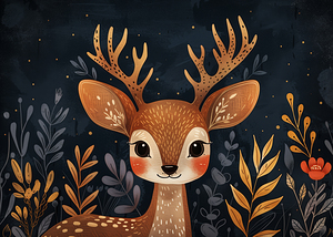 Cute Watercolor Baby Deer