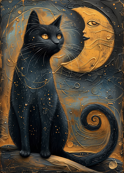 Whiskers and Cosmos Print