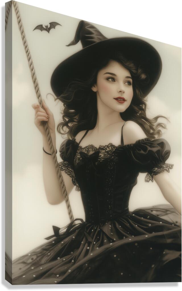 Vintage Halloween Elegance Canvas Print