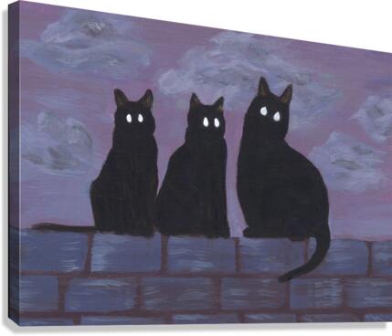 Spooky cats Canvas Print