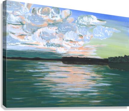 Lake sunset Canvas Print