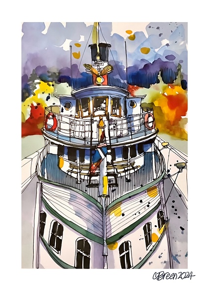 Segwun Steamship in the Lock  by Charlie Breen