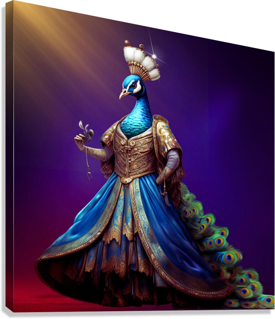 Royal Peacock   Canvas Print