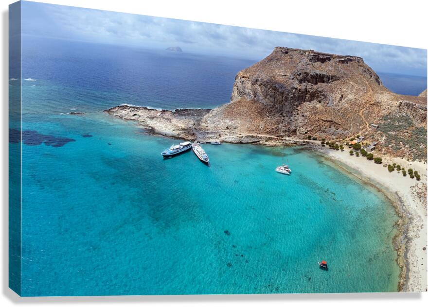 Gramvousa from Above Crete Greece Canvas Print