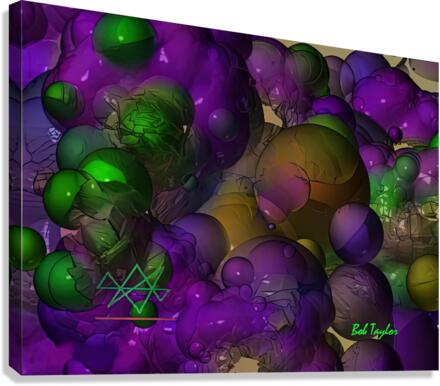 235PurpleBubblesMS Canvas Print