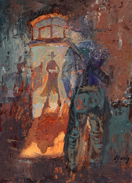 Gunfight at Doc Holidays Saloon by Daryl Urig