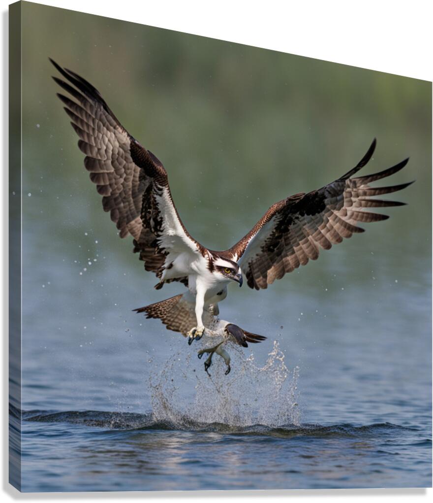 Osprey fishing Canvas Print