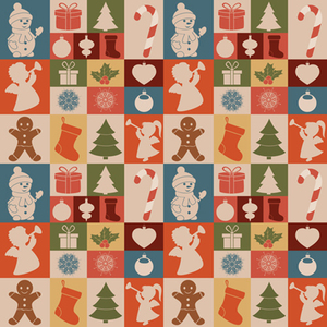 Cute christmas seamless pattern vector