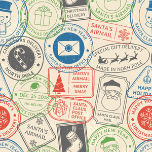 christmas postal pattern