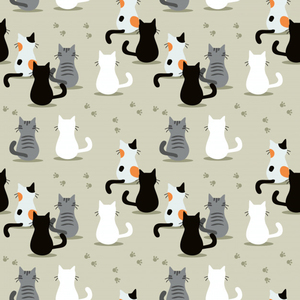 cute cat seamless pattern
