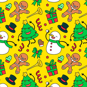 funny decoration christmas pattern