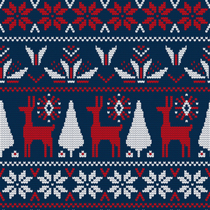 knitted christmas pattern